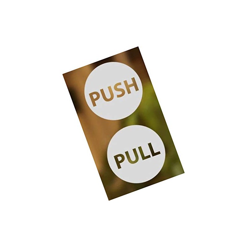 Pull Push Door Signs Stickers Shop Window Salon Bar Cafe