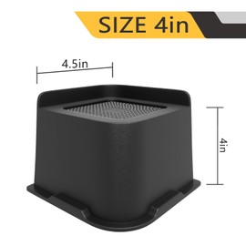 SDLDEER Bed Risers Heavy Duty Furniture Risers, 4 inch Bed Lifts Risers Support up to 5000 Lbs, Suitable for Couch, Desk, Bed, Table and Chair (Set of 4, Black)