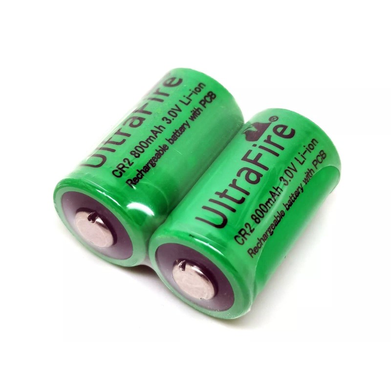 UltraFire Charger + 2x 800mAh 3.0V Rechargeable Battery For UltraFire