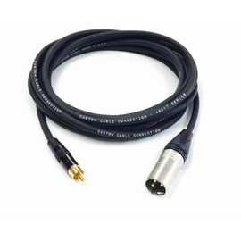 6 Foot Pro Audio Neutrik XLR Male to Neutrik RCA Male Cable by Custom Cable Connection