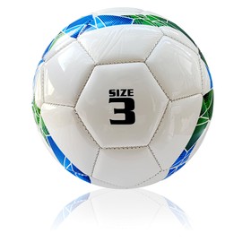 VENICE SPORTS Flash Soccer Ball - Size 3 Soccer Balls for Kids Girls and Boys - Outdoor & Indoor Soccerball - Attractive Soccer Gifts (Blue,Green,White)