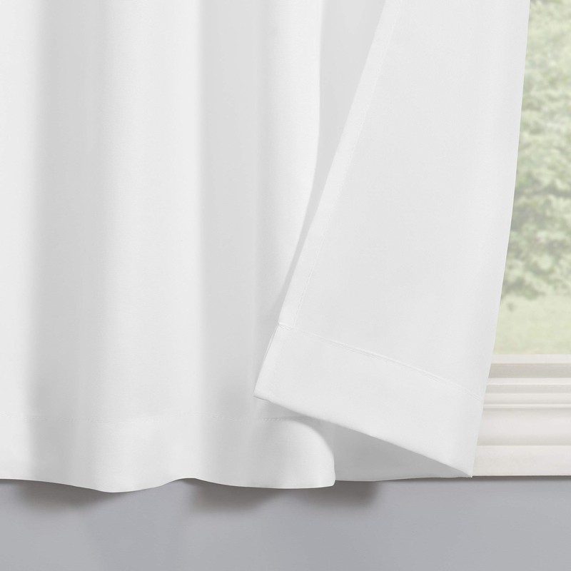 No. 918 Martine Microfibre Valance and Tier Set, Semi Clear,