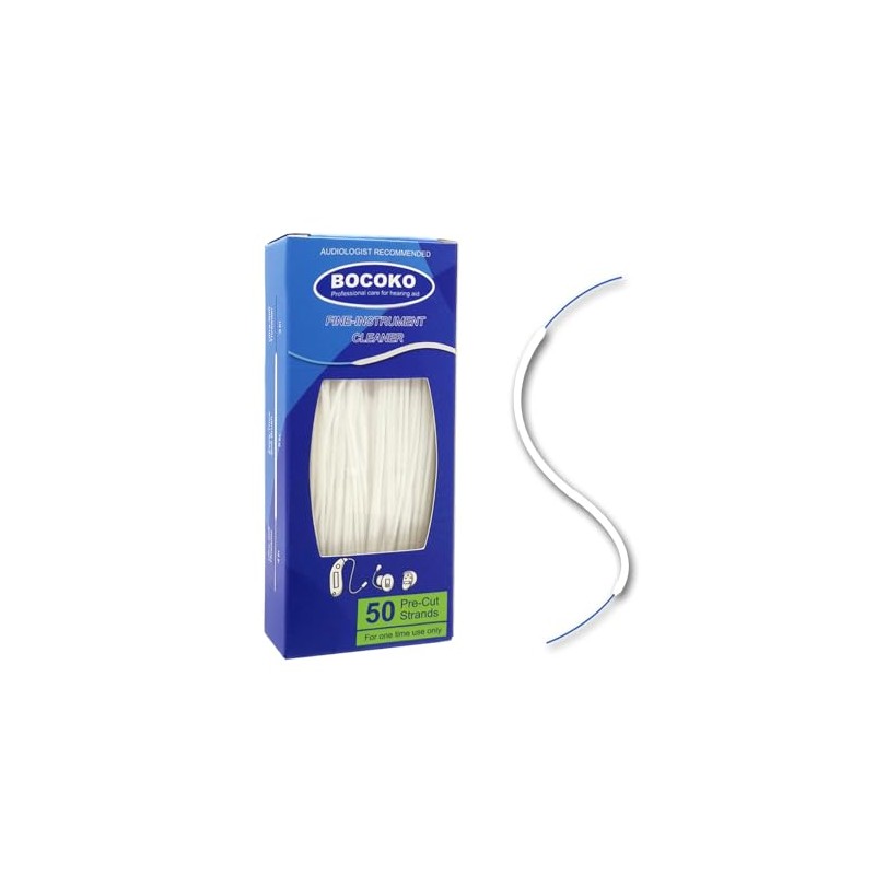 50 Count Hearing Aid Cleaner Ready-to-Use Stands Effective Thread-Fine Instrument