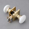 NCL White Door Knobs, Door Knob Interior, Porcelain Square Door