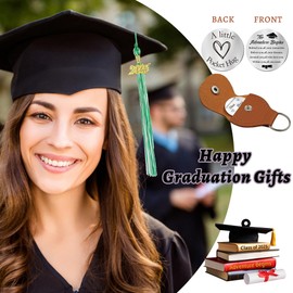 Black Graduation Tassel Charms for Graduations Cap Class of 2025 Pocket Hug Graduation Decoration Graduation Gifts for Her Him Law School Nurse Classmate Roomate