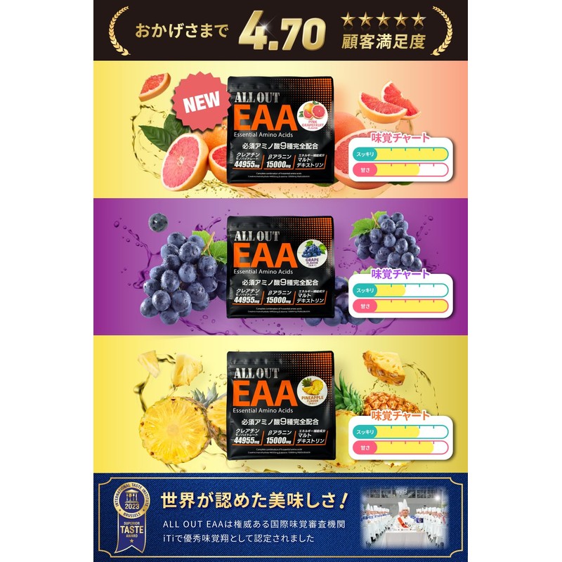 ALLOUT EAA 17.6 oz (500 g), Formulated with 9 Essential
