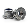Hippo Hardware M6 (6mm) Flanged Serrated Nyloc Nuts A2 Stainless