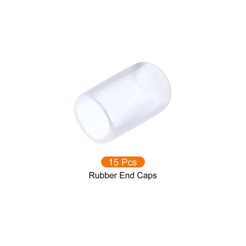 Rebower 15 Pack Screw Thread Protector Cover Rubber End Caps,