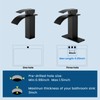 Airuida Matte Black Waterfall Bathroom Faucet, Single Handle Single Hole