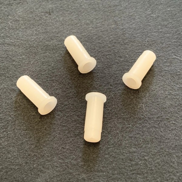 Lot Of 4 Plastic Caster Sockets Or Sleeves Approximately 1/4”