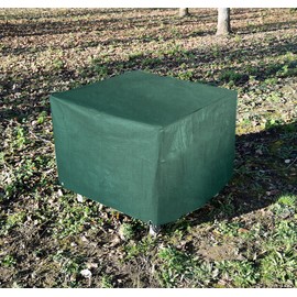 Royal Gardineer Abdeckung Gartenmöbel: Abdeck-Gewebeplane für Lounge-Gartensessel, 93 x 68 x 93 cm, 110 g/m² (Abdeckhauben, Rattanmöbel-Winterschutz-Plane, Schutzhülle)