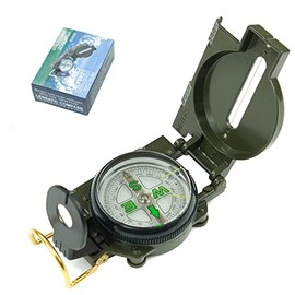 Brújula de avistamiento militar para senderismo, brújula al aire libre para caza, campamento y Boy Scouts - Impermeable y duradera
