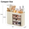 UFORU Makeup Organizer with Pop-Up Brush Holder for Dresser Vanity,