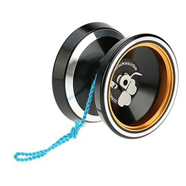 Alomejor Yoyo Profesional, Bola Yoyo de Aluminio Responsiva con Modo Dual para Trucos y Competiciones, Ideal para Niños y Adultos (Rojo Amarillo Plata