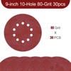 9 Inch 10 Holes Sanding Disc 80 Grit Drywall Sandpaper