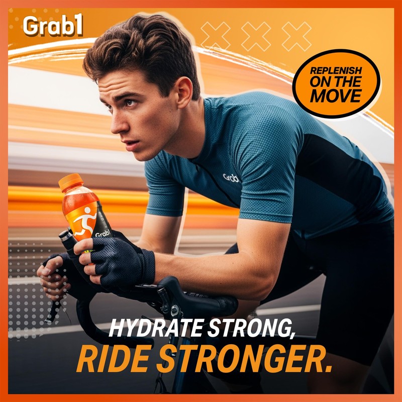 Grab1 Fruit Punch Hydrate Electrolyte Sports Drink, 16.9 fl oz