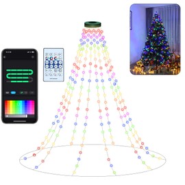 Christmas Lights for Tree - Indoor & Outdoor Christmas Tree Lights, 200 LED 6.6ft x 10 String Multicolor Lights, Remote & Smart App & Timer Christmas Tree Lights, Easy Installation Top Ring