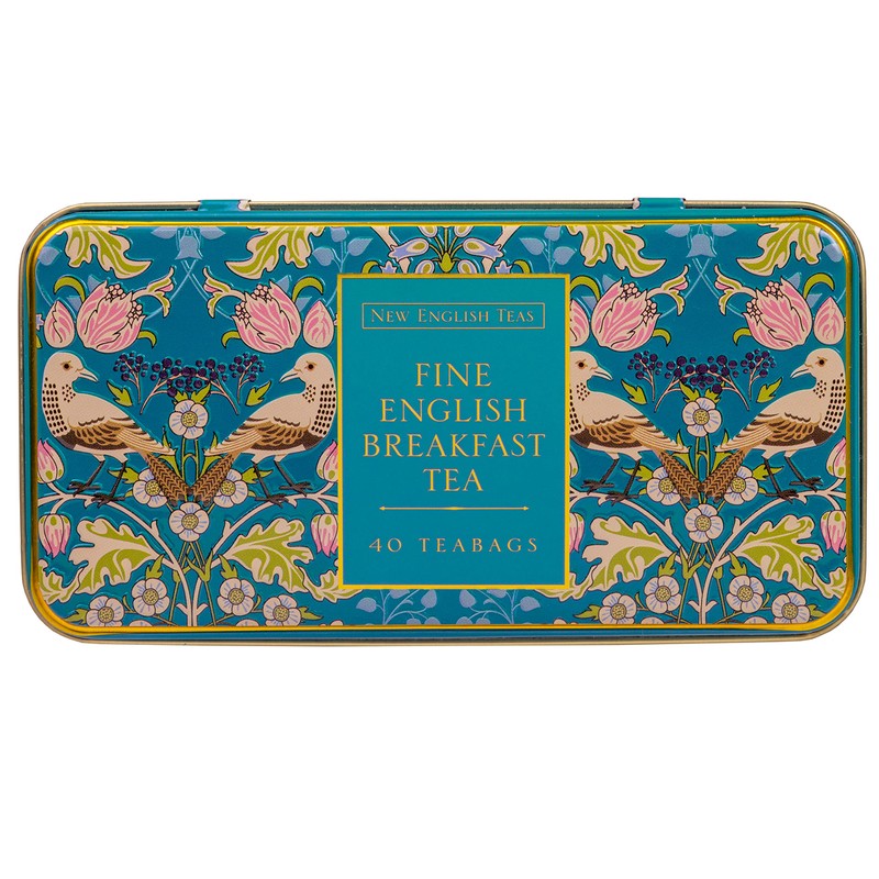 New English Teas Song Thrush and Berries Tea Tin with
