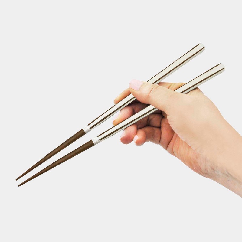 Ishida 11871 Dishwasher-Safe Chopsticks Made in Japan Carre White 9.1