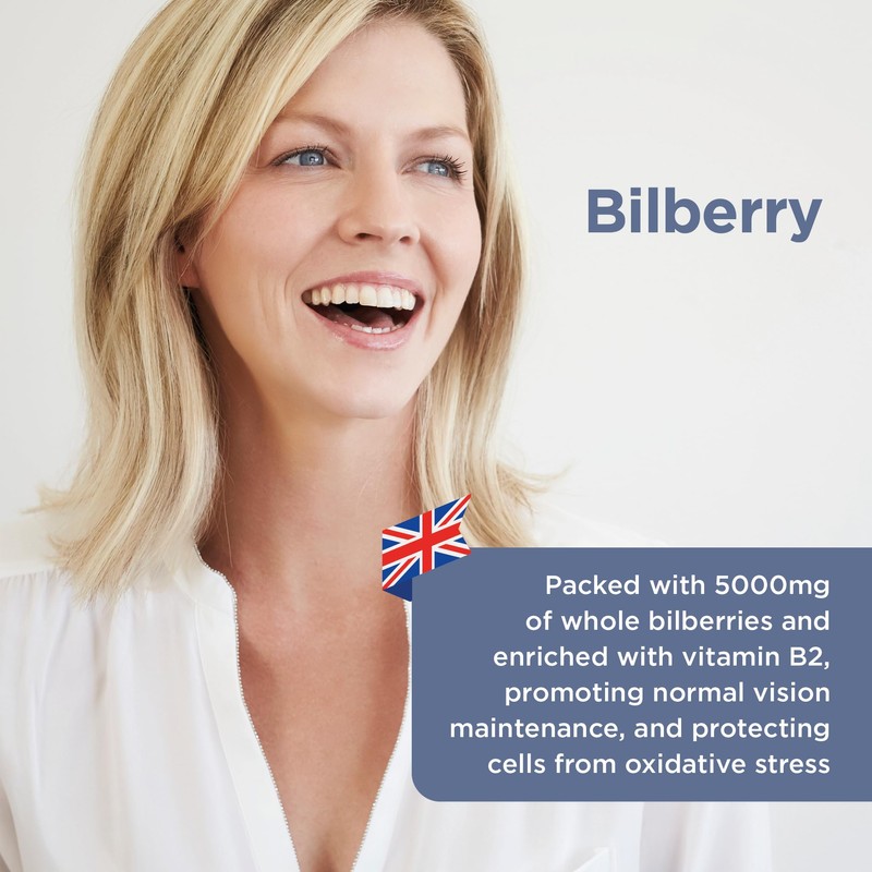 Healthspan Bilberry | 120 Tablets | Naturally Sourced | Vitamin