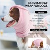 KOESON Dog Calming Hoodie, Soft No Shake Ear Wraps for