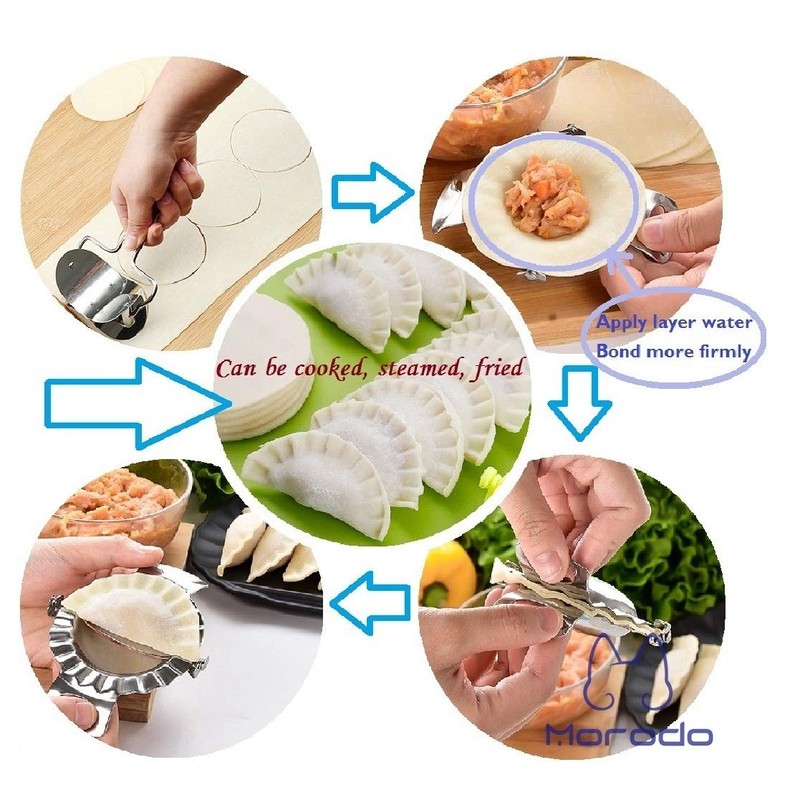 Morodo 9cm Dumplings Pierogies Potstickers Rapid Making Tool Set (1×Dumpling