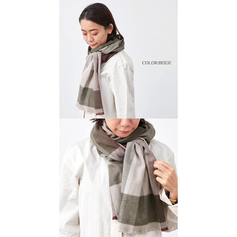 ORIM Casual Box, Soft, Warm, 100% Cotton, Checkered Scarf, One