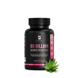 B Life Probióticos para Mujer 60 cápsulas | 60 Billones con Bromelina e Inulina de Agave | 11 Cepas para Salud Digestiva | 60 Billion Womens Probiotic