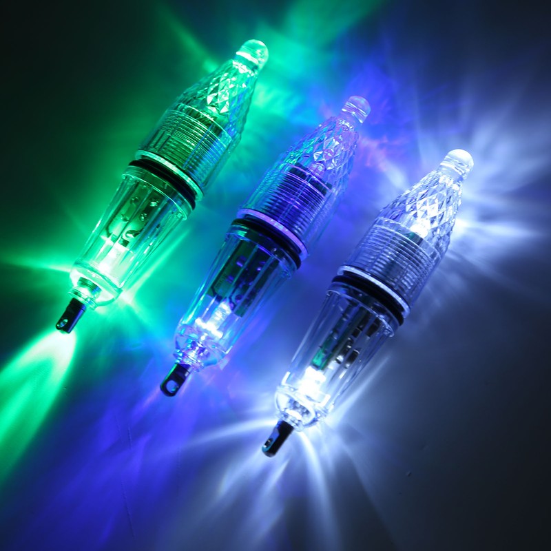 3PCS LED Underwater Fishing Light Lure Fish Bait Lure Lamp