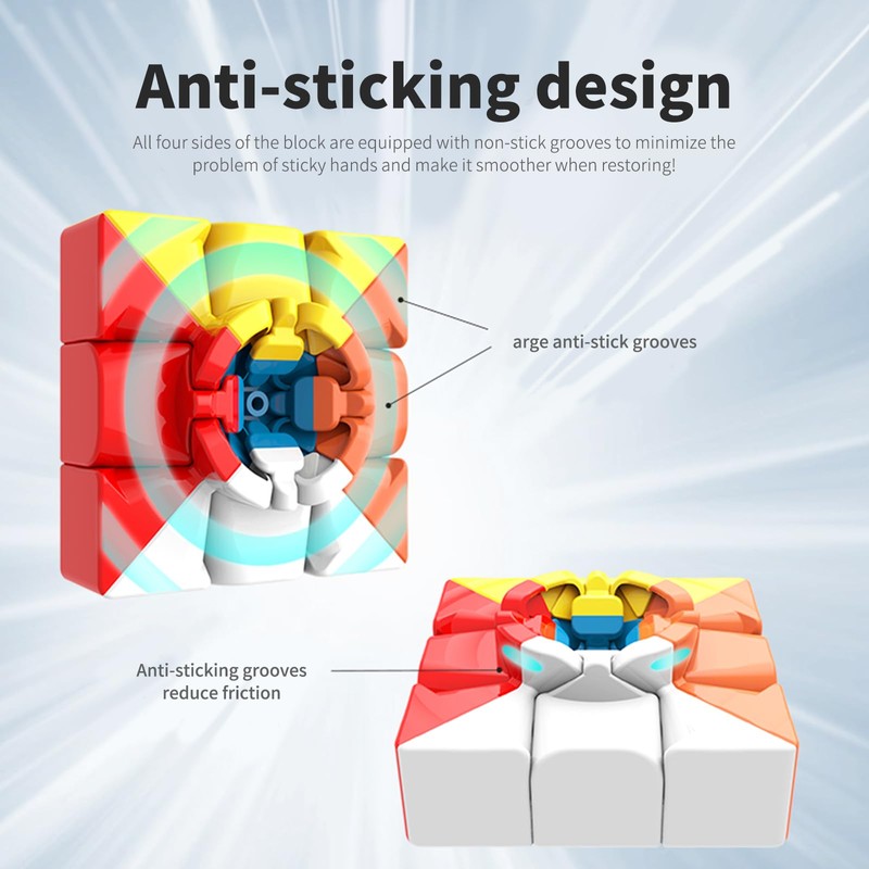 Moyu MEILONG3 Magic Cube 3x3 Stickerless Traditional Speed Puzzle Cubing