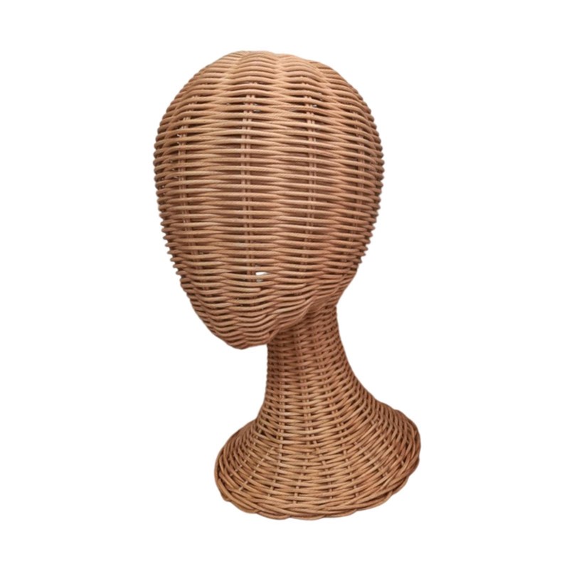 Perfeclan Mannequin Manikin Head Hat Display Holder Stand Lightweight Rattan