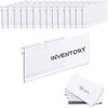Baoswi Basket Labels Clip On,50PCS Clear Plastic Bin Clip Labels