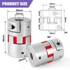 Plum Shaft Coupling Aluminium 20 mm to 22 mm, Flexible