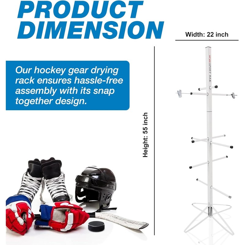 Wet Gear-Hockey Equipment Dryer Rack: Metal Model