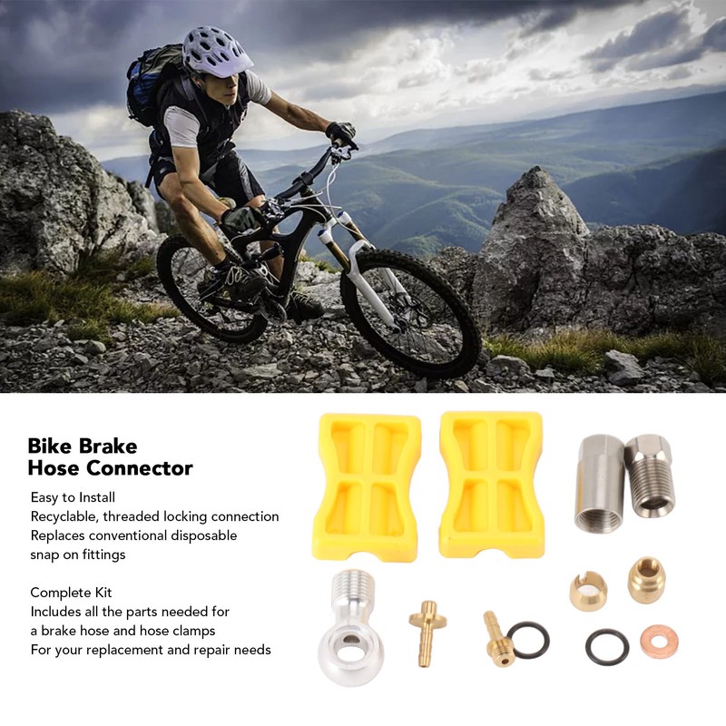 Bike Brake Hose Connector Reusable Olive Connecting Insert Hydraulic Connector