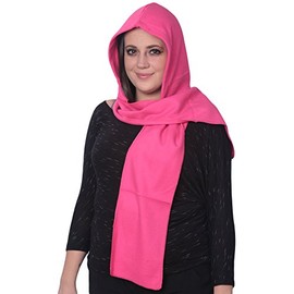 ABC Scarf Unisex-Adult Soft Hoodie Scarf Combination 2-in-1 to Be Warm, Ideal for Winter or Fall, Pink