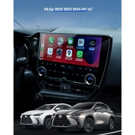 LANTU NX 350 Screen Protector for 2024 2023 2022 Lexus NX250/NX350/NX350h/NX450h+ Accessories 14" 9H Tempered Glass GPS Navigation Touchscreen Protector HD Clear