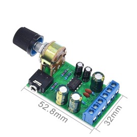 TDA2822 TDA2822M Amplifier Board DC 1.8-12V 2.0 Channel Stereo Mini AUX Audio Amplifier Module AMP with 50K Ohm Potentiometer