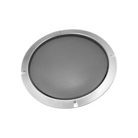 REPAIROCK 8" Speaker Grille Cover Mesh Trim Round Subwoofer Grille Horn Protective Guard Silver Tone Car Auto Stereo Accessories Auto Replacement Parts