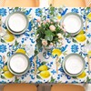 Whaline Lemon Tablecloth Rectangle Italian Lemons Fabric Table Cloth Waterproof