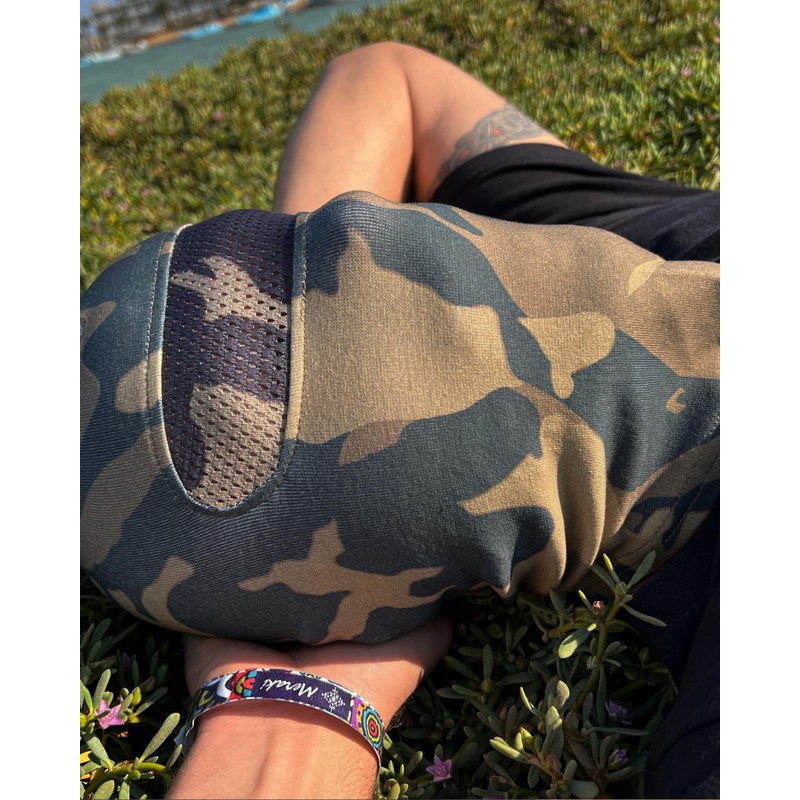 Sturmhaube in Olive Camouflage mit Netz vor Augen für Absolute