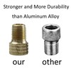 Runseaway 4PCS Brass Presta Valve Adapter, Convert Presta to Schrader
