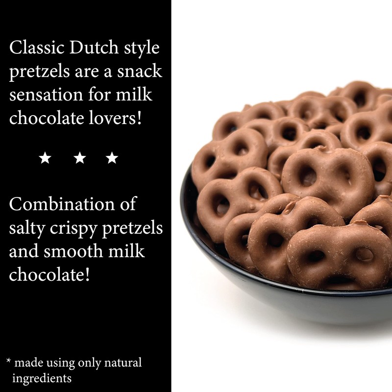 Liberty Bell Real Milk Chocolate Covered Mini Pretzels, 40 Ounce