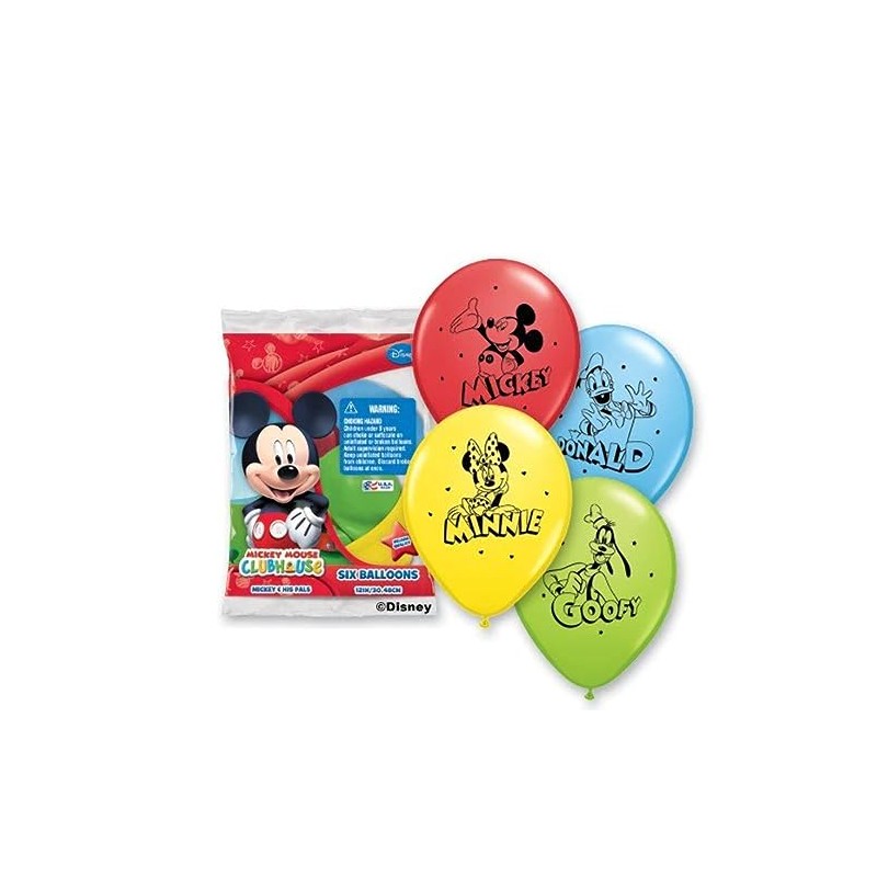 Pioneer National Latex Mickey and Pals 6 Count 12" Latex