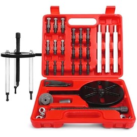 21 in 1 Bearing Puller, Bearing Puller Set with Curved Hook and 6 Sizes of Collets, Multifunctional Bearing Removal Tool, Inner Hole Three-Jaw Puller