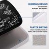Kawani Black Coffee Bar Dish Drying Mats for Kitchen Counter