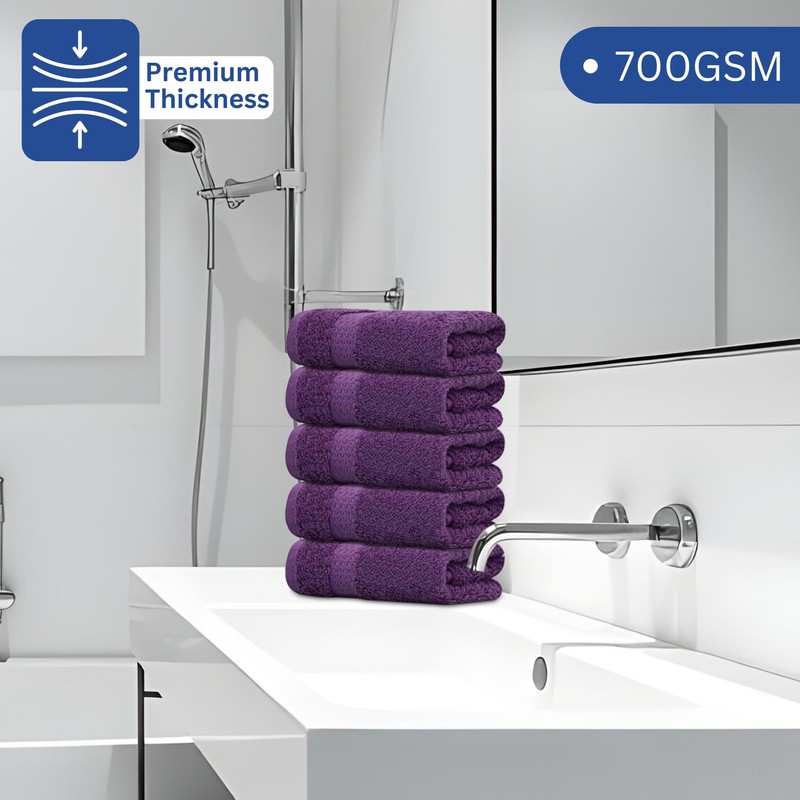 Towelogy Premium Face Cloths 100% Combed Cotton Fade Resistant 33x33cm