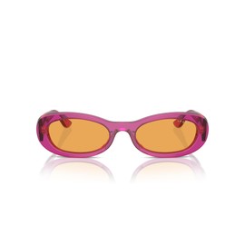 Vogue Eyewear Women's VO5582S Oval Sunglasses, Transparent Violet/Orange, 53 mm