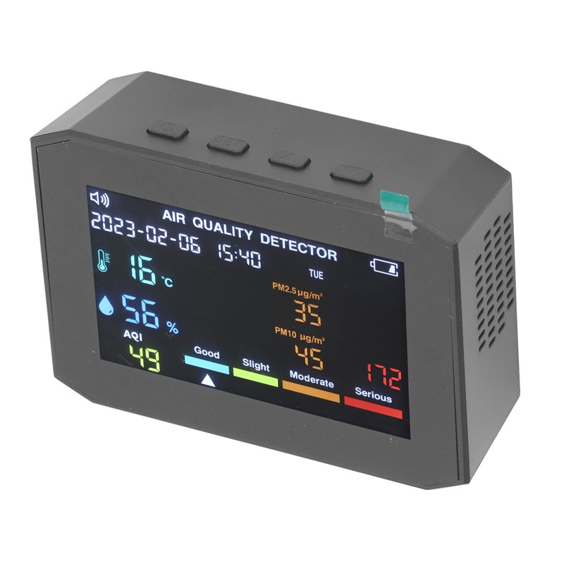 Air Quality Monitor PM2.5 PM10 HCHO TVOC CO2 Temperature Humidity
