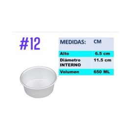 4 Moldes para hornear pan (#12) Moldes de aluminio para hornear pan para pastel genovesa genoise bizcochos flanes postres 4.72 pulgadas 12 cm. Moldes redondods y rectos. Panaderia y reposteria